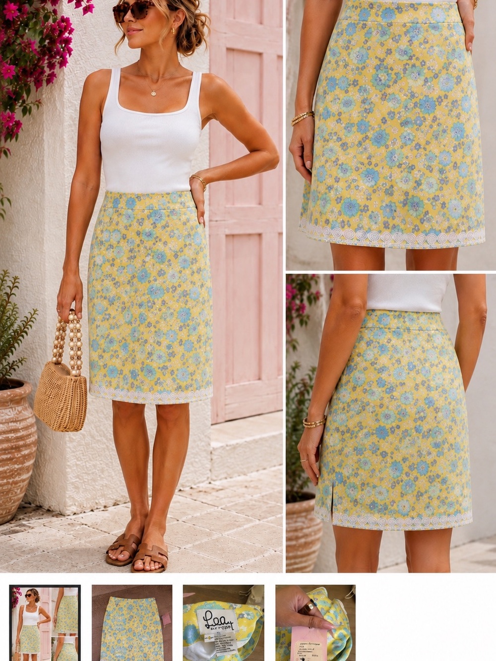 Lilly Pulitzer Teresa Floral Skirt Bahama Sunshine Size 2